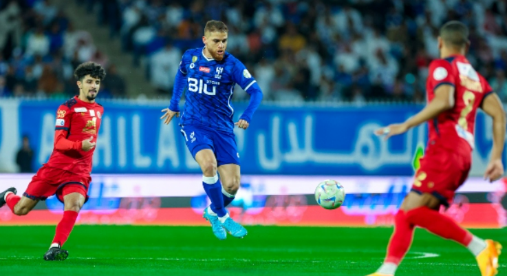 ملخص مباراة الهلال وضمك 
